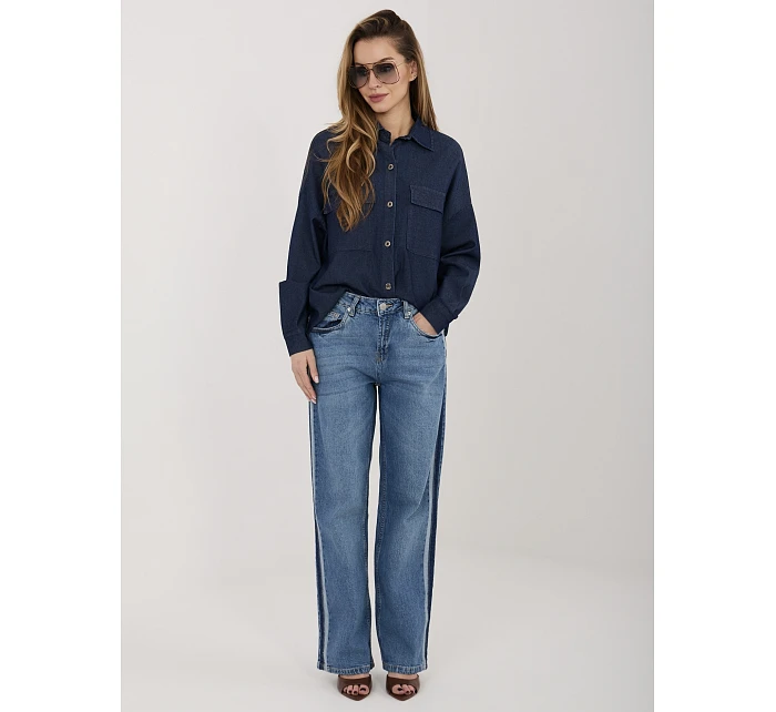 Spodnie model 22041103 ciemny niebieski - FPrice