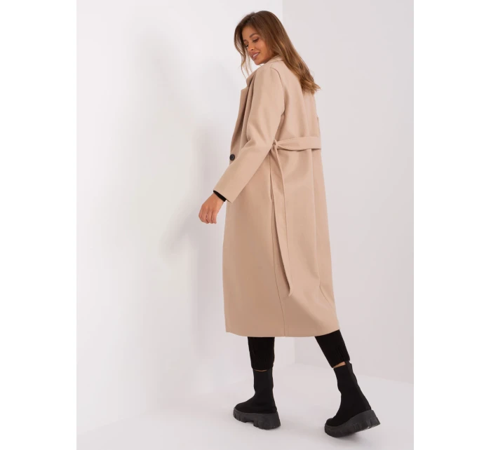 Płaszcz TW PL BI model 18987375 1.31 beżowy - FPrice Płaszcz TW PL BI model 18987375 1.31 beżowy - FPrice