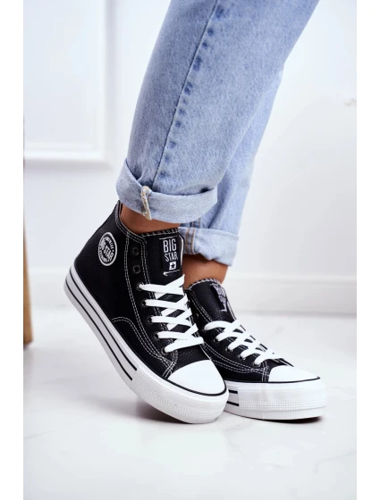 Dámské vysoké tenisky Big Star - černé