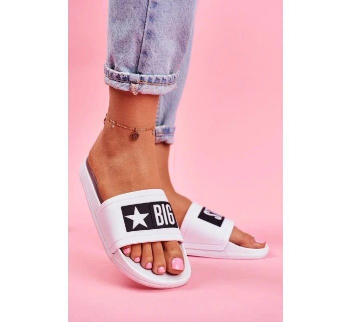 Dámské módní pantofle Big Star - bílé