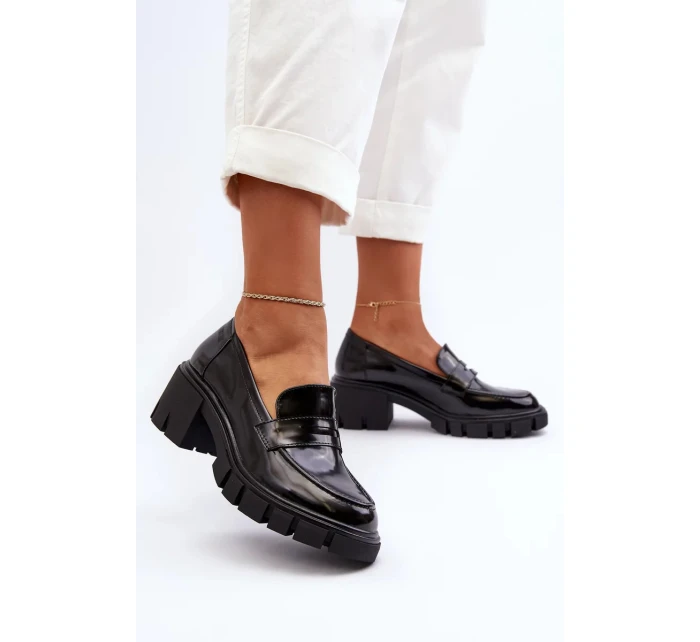 Dámské mokasíny s masivními podpatky Big Star Černá Dámské mokasíny s masivními podpatky Big Star Černá