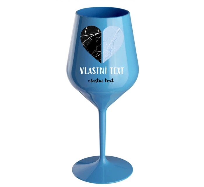 Personalizovaná nerozbitná sklenice - dvě mapy jako srdce Personalizovaná nerozbitná sklenice - dvě mapy jako srdce