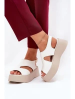 Dámské sandály na platformě Ecru s béžovou  shoes model 21156721 - Inez