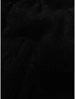 Černá dámská manšestrová bunda s vysokým stojáčkem J Style (5M3230-392)