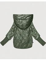 Dámská tenká bunda s pletenými manžetami Goodlookin v barvě khaki (B8575/B6099-11) Dámská tenká bunda s pletenými manžetami Goodlookin v barvě khaki (B8575/B6099-11)