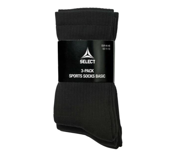 Skarpety piłkarskie model 21360644 czarne krótkie 3pack - Select Skarpety piłkarskie model 21360644 czarne krótkie 3pack - Select