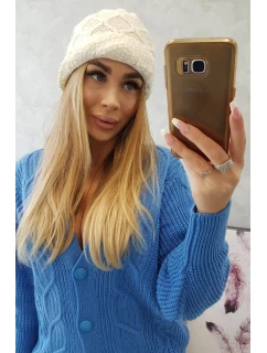 Fleecová čepice Roma  ecru model 18749867 - K-Fashion