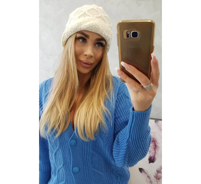 Fleecová čepice Roma  ecru model 18749867 - K-Fashion