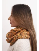 Dámský vlněný melírovaný silný šál na zimu KN24 hořčicový