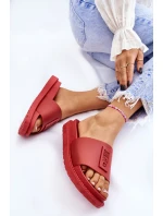 Dámské pantofle Big Star model 21609146 červené - Big Star Shoes Dámské pantofle Big Star model 21609146 červené - Big Star Shoes