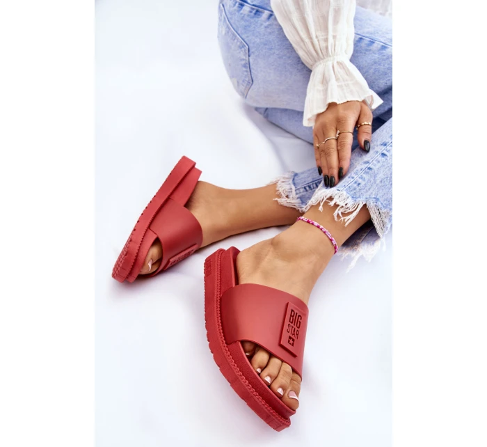 Dámské pantofle Big Star model 21609146 červené - Big Star Shoes Dámské pantofle Big Star model 21609146 červené - Big Star Shoes