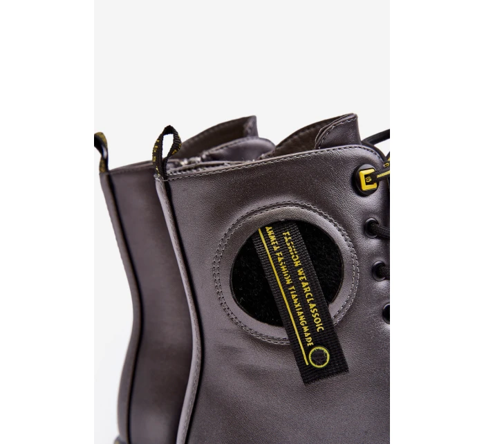 Dětské zateplené botky Trapery šedé model 21632804 - EVENTO Dětské zateplené botky Trapery šedé model 21632804 - EVENTO