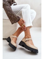 Dámské Polobotky S Přezkou Béžové model 21671120 - Boto