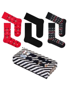 Vánoční sada ponožek 3 páry pánské v krabici