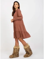 Šaty D73761M30361A hnědé