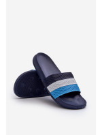 Klasické pánské pantofle s ramínky, tmavě modrá Sylri