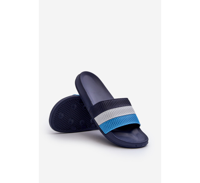 Klasické pánské pantofle s ramínky, tmavě modrá Sylri