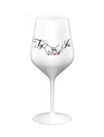 TY A JÁ (svatba) - bílá nerozbitná sklenice na víno 470 ml TY A JÁ (svatba) - bílá nerozbitná sklenice na víno 470 ml