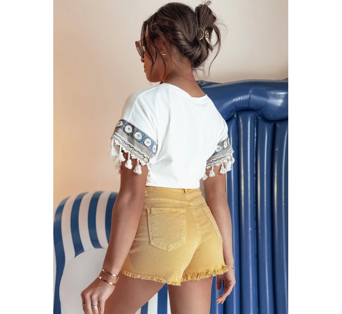 Dámské šortky žluté model 21977820 - Dstreet
