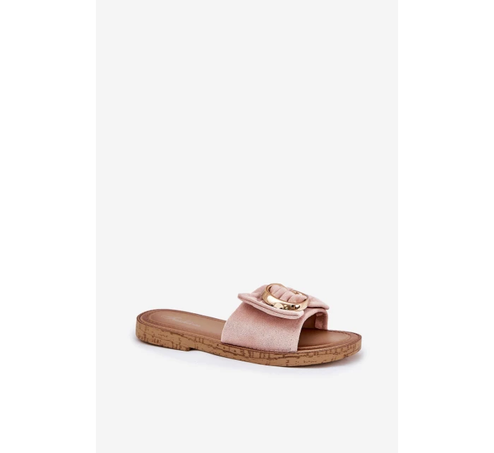 Dámské Sandály S Ozdobným Detalem Růžové model 21689999 - Boto Dámské Sandály S Ozdobným Detalem Růžové model 21689999 - Boto