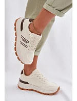 Dámské tenisky na platformě Big Star model 22042715 HiPoly System Béžové - Big Star Shoes