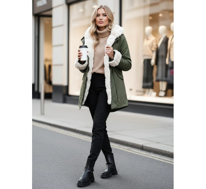 Dámská zimní bunda ARCTIC green FashionStreet TY4782z Dámská zimní bunda ARCTIC green FashionStreet TY4782z