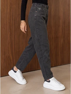 Jeansy damskie mom fit z wysokim stanem model 22546955 - FashionStreet