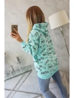 Mikina s nápisem mint