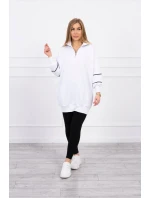 Mikina se zipem a kapsami bílá