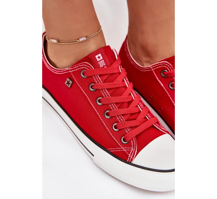 Dámské Nízké Tenisky Big Star model 21705169 Červené - Big Star Shoes Dámské Nízké Tenisky Big Star model 21705169 Červené - Big Star Shoes