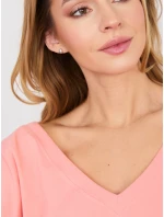 Bluzka RV BZ model 22013694 brzoskwiniowy - FPrice Bluzka RV BZ model 22013694 brzoskwiniowy - FPrice