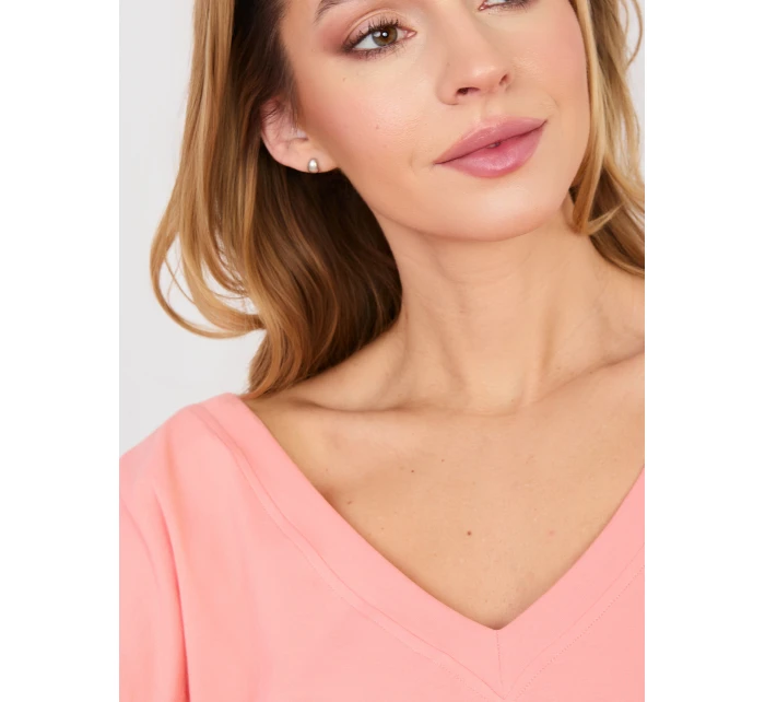 Bluzka RV BZ model 22013694 brzoskwiniowy - FPrice Bluzka RV BZ model 22013694 brzoskwiniowy - FPrice