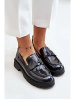 Dámské lakované mokasíny Vinceza černé Dámské lakované mokasíny Vinceza černé