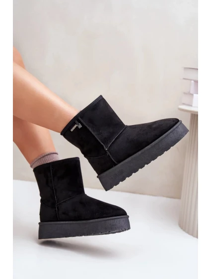 Vysoké Sněhule Dámské Na Platformě Big Star Černé Vysoké Sněhule Dámské Na Platformě Big Star Černé