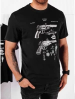 Pánské tričko s potiskem černé FashionStreet RX5430