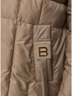 Dámská prošívaná bunda s kapucí béžová FashionStreet TY5585