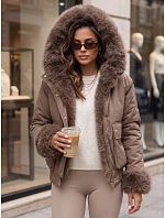 Dámská krátká zimní bunda s kožešinou Fango FashionStreet TY5997