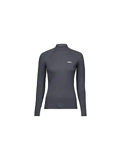 Cyklistické tričko POC W's Layer Merino Mock Neck Jersey, šedé