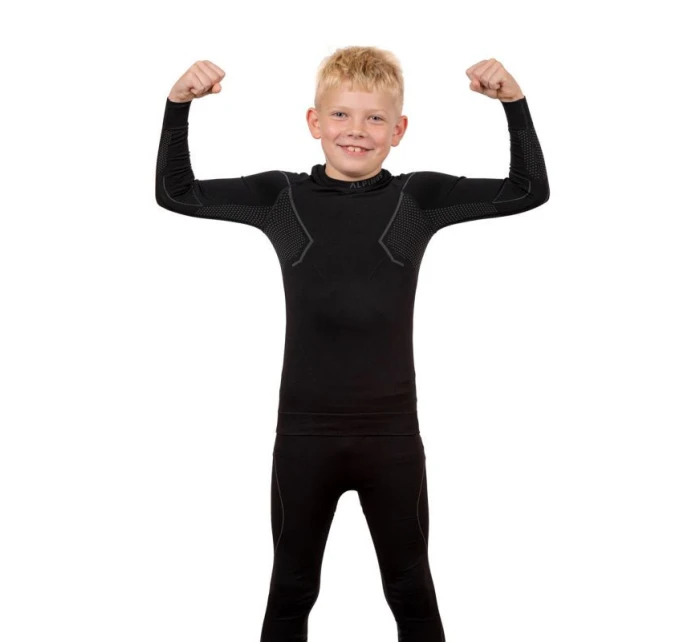 Dětská termo souprava Active GT43204 černo-šedá - Alpinus