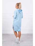 Šaty s kapucí a delšími zády modré Šaty s kapucí a delšími zády modré