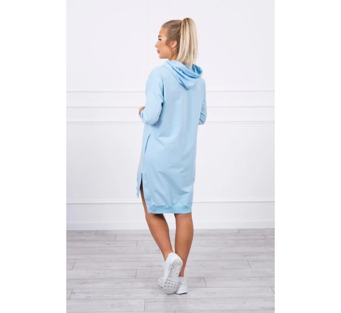 Šaty s kapucí a delšími zády modré Šaty s kapucí a delšími zády modré