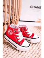 Dětské Tenisky Vysoké Se Zipem BIG STAR model 21545331 Červené - Big Star Shoes Dětské Tenisky Vysoké Se Zipem BIG STAR model 21545331 Červené - Big Star Shoes