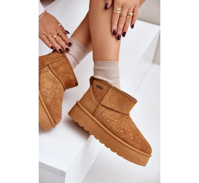 Sněhule se zdobením na platformě Big Star OO274A104 Camel Sněhule se zdobením na platformě Big Star OO274A104 Camel