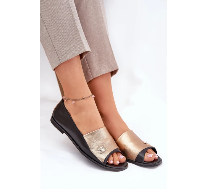 Kožené elegantní baleríny s odhalenými  model 21691229 - Zazoo