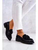 Elegantní lakované mokasíny Mokasíny černé Belize Elegantní lakované mokasíny Mokasíny černé Belize