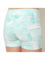 Dámské bavlněné elastické šortky BLACK&FISH zdobené zipy korálová/mint/béžová - BLACK&FISH Dámské bavlněné elastické šortky BLACK&FISH zdobené zipy korálová/mint/béžová - BLACK&FISH