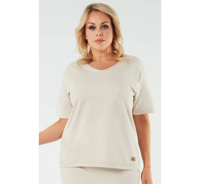 Dámská halenka model 21280833 béžová - Italian Fashion Dámská halenka model 21280833 béžová - Italian Fashion