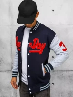 Pánská mikina na zip tmavě modrá FashionStreet BX5443