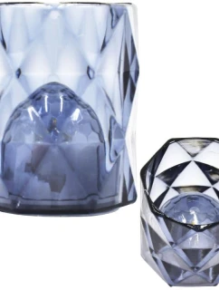 MINI LAMPA DEKORACYJNA 6 CM SZARA CIEPŁY BIAŁY 1 LED