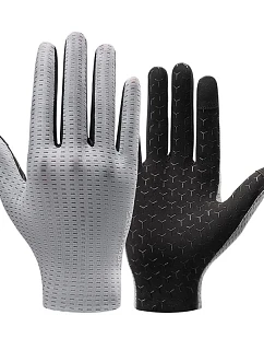 Prodyšné cyklistické rukavice Rockbros, plné, velikost: XL - šedé